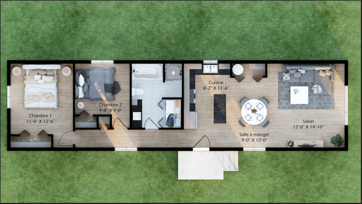 Maison modulaire - modèle KOTI – projet Espace Növa, Rive-Nord